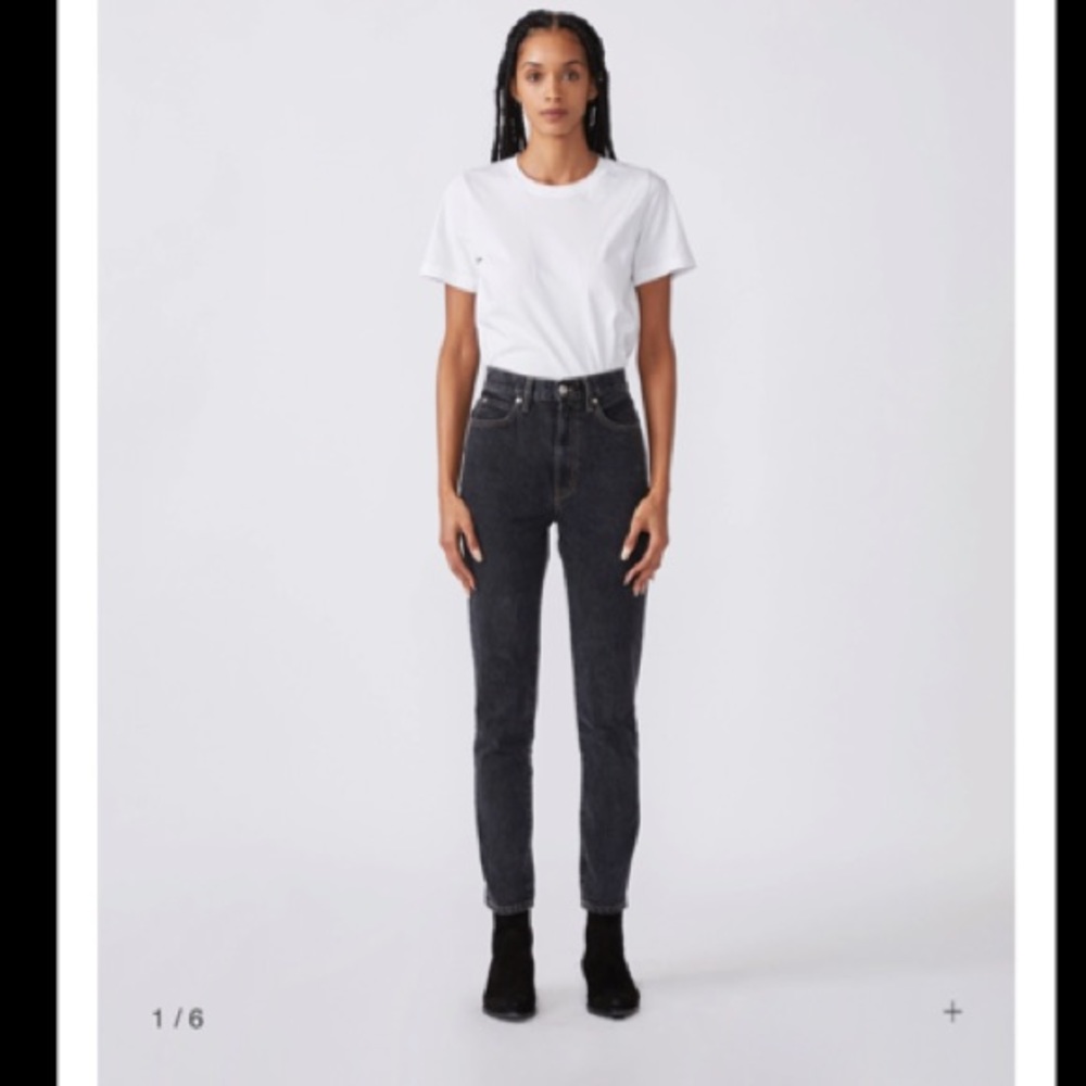 EUC SLVRLAKE Beatnik High Rise Jeans Black Smoke Size 26